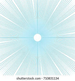 Sunburst Background Thin Radial Blue Lines Vector Under Clip Mask.