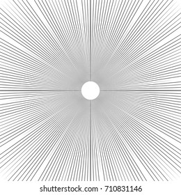 Sunburst background thin radial gray lines vector under clip mask.