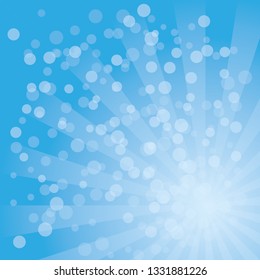 Sunburst background vector pattern with blue color palette of swirled radial striped design.