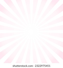 Fondo de la explosión del sol. Patrón de vigas concéntricas color rosa de rotura de sol. Textura vectorial abstracta de rayos radiales.