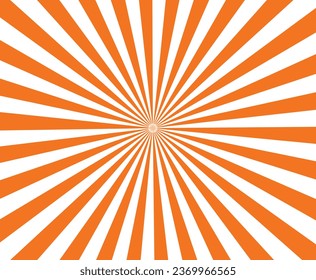 Sunburst background. Yellow and white sunbeam. Wallpaper with orange sun burst. Abstract sun pattern. flat style. - Shutterstock ID 2369966565