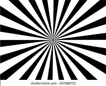 Sunburst Background.black And White Sunburst. Vector Illustration.