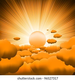 Sunburst backgrouns template design. EPS 8 vector file included