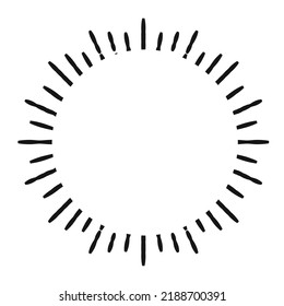 Sunburst black color line isolated