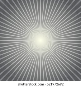 Sunburst Black and White Background Vector Illustration