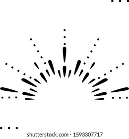 sunburst  blurred Motion line art icon 