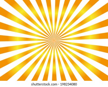 Sunburst bright yellow vector background