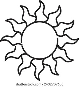 Rayos solares en ráfaga de sol. Fuegos artificiales. Logotipo o elemento de diseño de letras. Vigas de sol radiales. Ilustración vectorial.