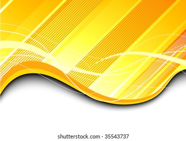 Sunburst card with lines. Vector illustration