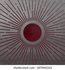 Sunburst celestial minimal ethnic elements design. Sun and moon concept. Vintage magical mystical symbol. Vector illustration