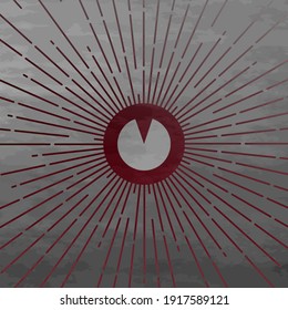 Sunburst celestial minimal ethnic elements design. Sun and moon concept. Vintage magical mystical symbol. Vector illustration