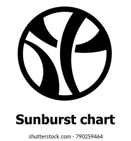 Sunburst chart icon. Simple illustration of sunburst chart vector icon for web.