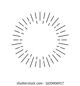 sunburst circle white background isolated stock vector illustration
