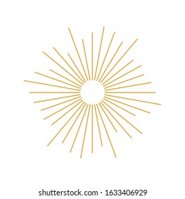 sunburst circle white background isolated stock vector illustration