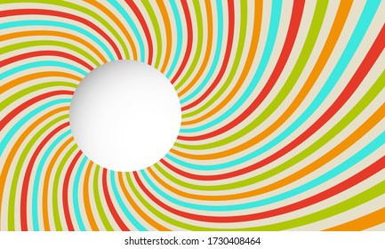 Sunburst circular background with radial lines. Vintage geometric vector sun rays. Abstract background with place for text.