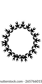 Quadro circular de explosão solar com linhas radiantes, mostrado como um ícone preto sólido. Uma borda simples e abstrata para logotipos, emblemas ou emblemas modernos.