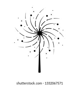 sunburst circular isolated icon