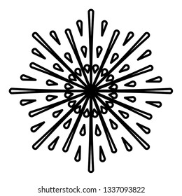 sunburst circular isolated icon