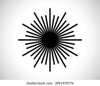 Sunburst collection. Big set of sunray. Star, fireworks, explosion, logo, emblem, sunbeam, burst, flare design. Vector Illustration.