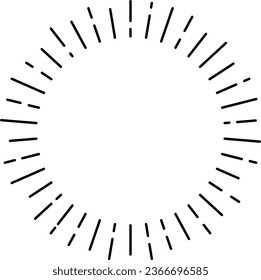 Sunburst Concentric Line Material　circle