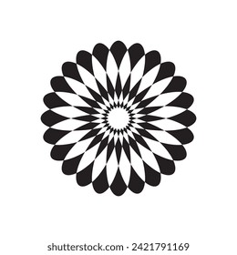 Sunburst design elements. circular beams vector. Sun rise light round decoration elements. Vector illustration. Daisy flower vector on white background.