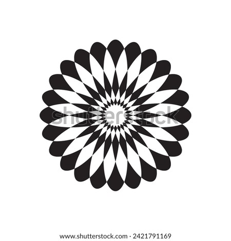 Sunburst design elements. circular beams vector. Sun rise light round decoration elements. Vector illustration. Daisy flower vector on white background.
