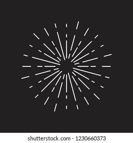 Sunburst design on black vector