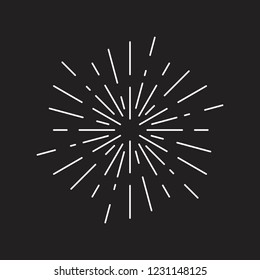 Diseño de Sunburst en vector negro