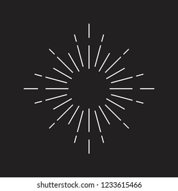 Sunburst design on black vector