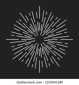 Sunburst design on black vector