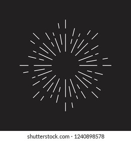 Sunburst design on black vector