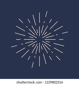 Sunburst design on blue vector