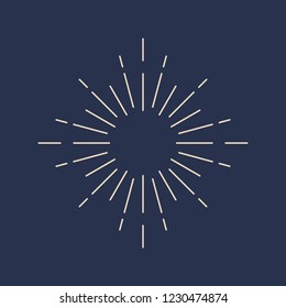 Diseño de Sunburst en vector azul
