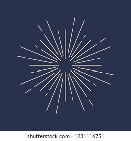 Sunburst design on blue vector