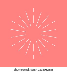 Sonnenbrand-Design auf rosafarbenem Vektorgrafik