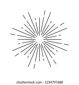 Sunburst design on white vector