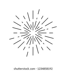 Diseño de Sunburst en vector blanco