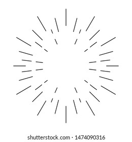 Sunburst design on white vector 