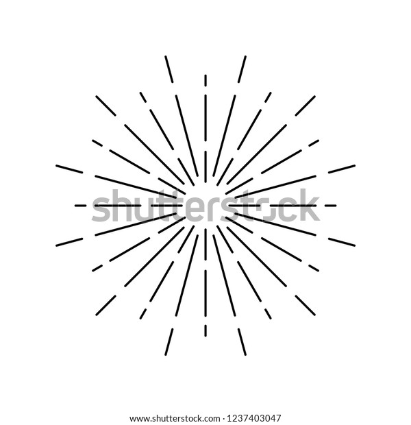 Sunburst Design On White Vector Stock Vector (Royalty Free) 1237403047 ...