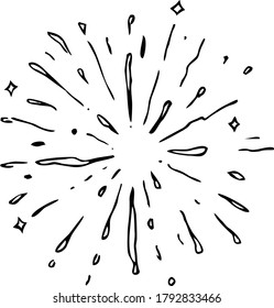 sunburst doodle, vintage radial burst, abstract starburst vector collection