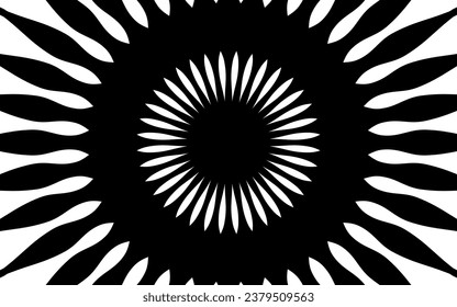 Sonnenbrand-Element. Radiale Streifen auf Hintergrund. Kollektion von Sunburst Icon.
