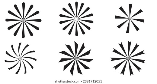 sunburst element radial stripes or sunburst background design