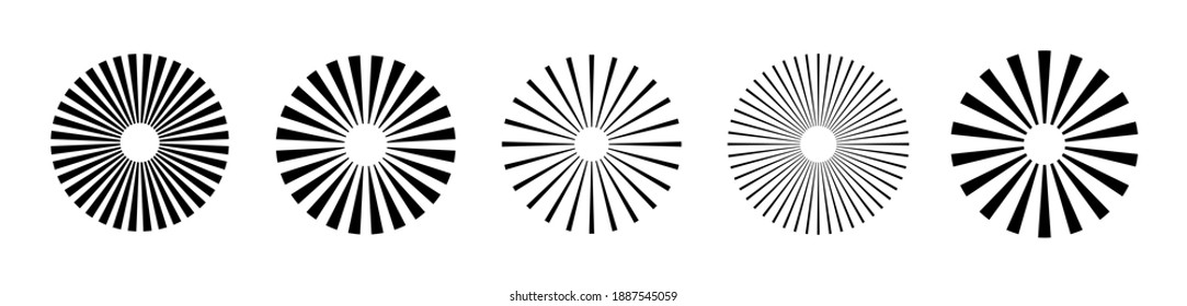 Sunburst element radial stripes or sunburst backgrounds