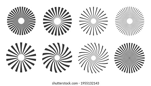 Sunburst element radial stripes or sunburst backgrounds