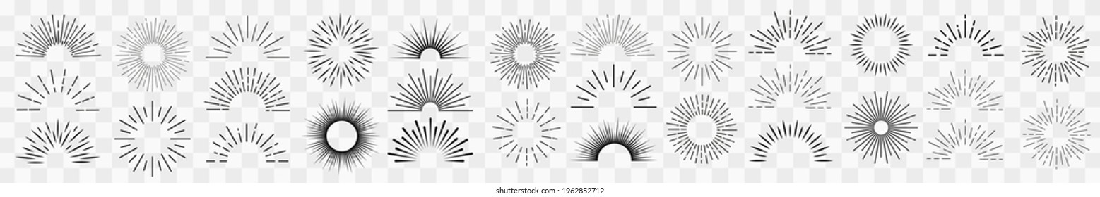 Sunburst element radial stripes or sunburst backgrounds