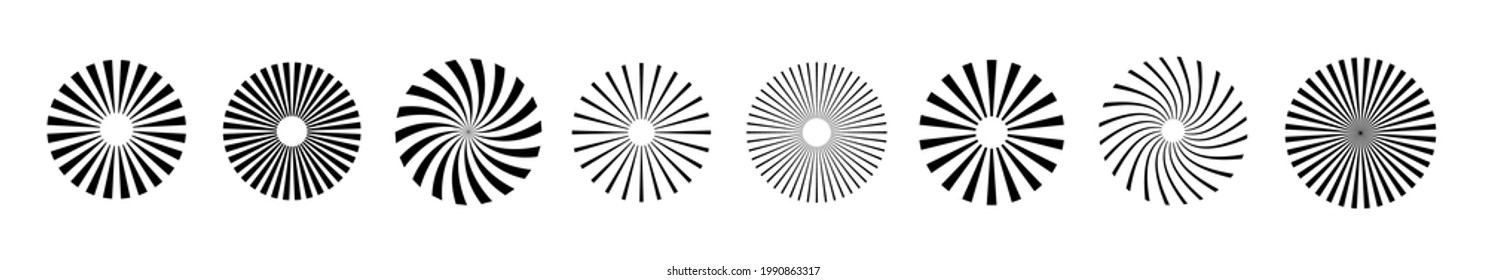 Sunburst element radial stripes or sunburst backgrounds