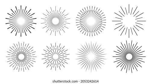 Sunburst element radial stripes or sunburst backgrounds