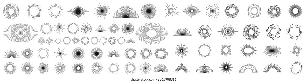 Sunburst element radial stripes or sunburst backgrounds