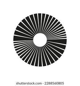 Sunburst element radial stripes or sunburst backgrounds. Vector illustration.
