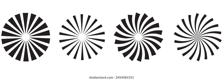 Sunburst element radial stripes or sunburst backgrounds